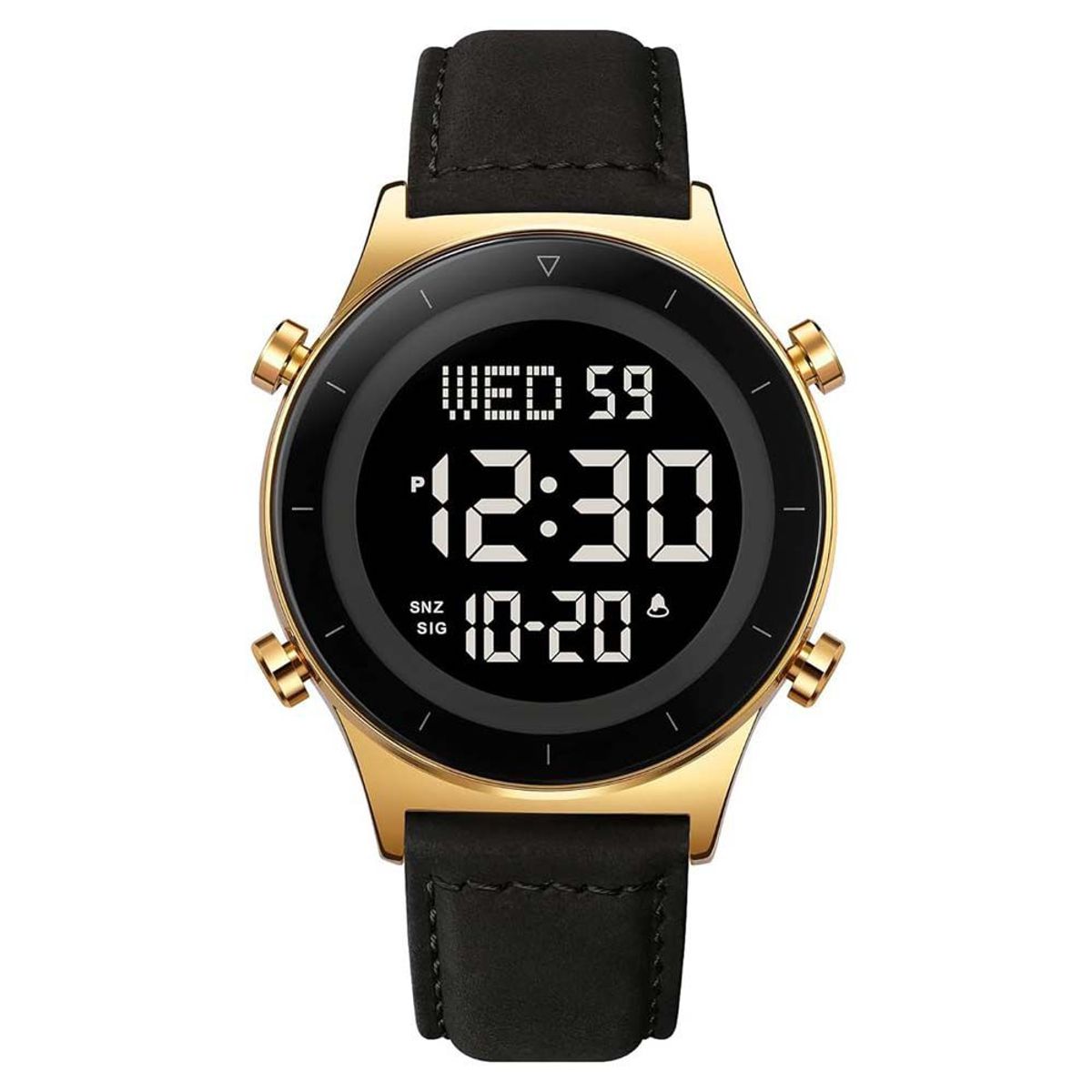 SKMEI - Reloj SKMEI Dress 2079 Digital Dual Retroiluminado Piel - Oro