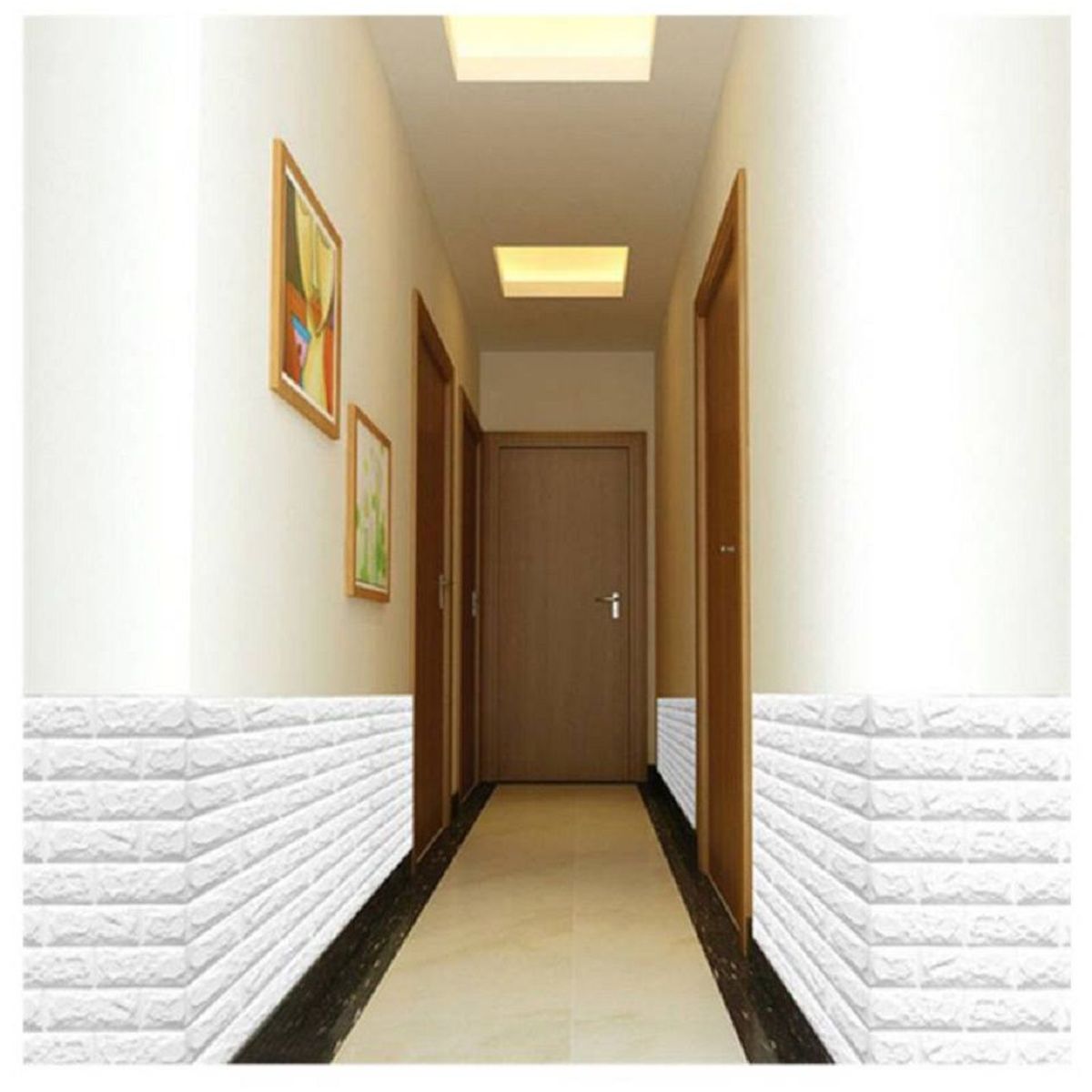 GENERICO - Pack x 6 Pcs Papel Tapiz Autoadhesivo Decoración 3D Ladrillo