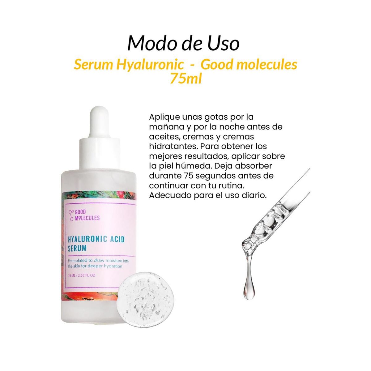 GOOD MOLECULES - Serum Hyaluronic - Good Molecules 75ml