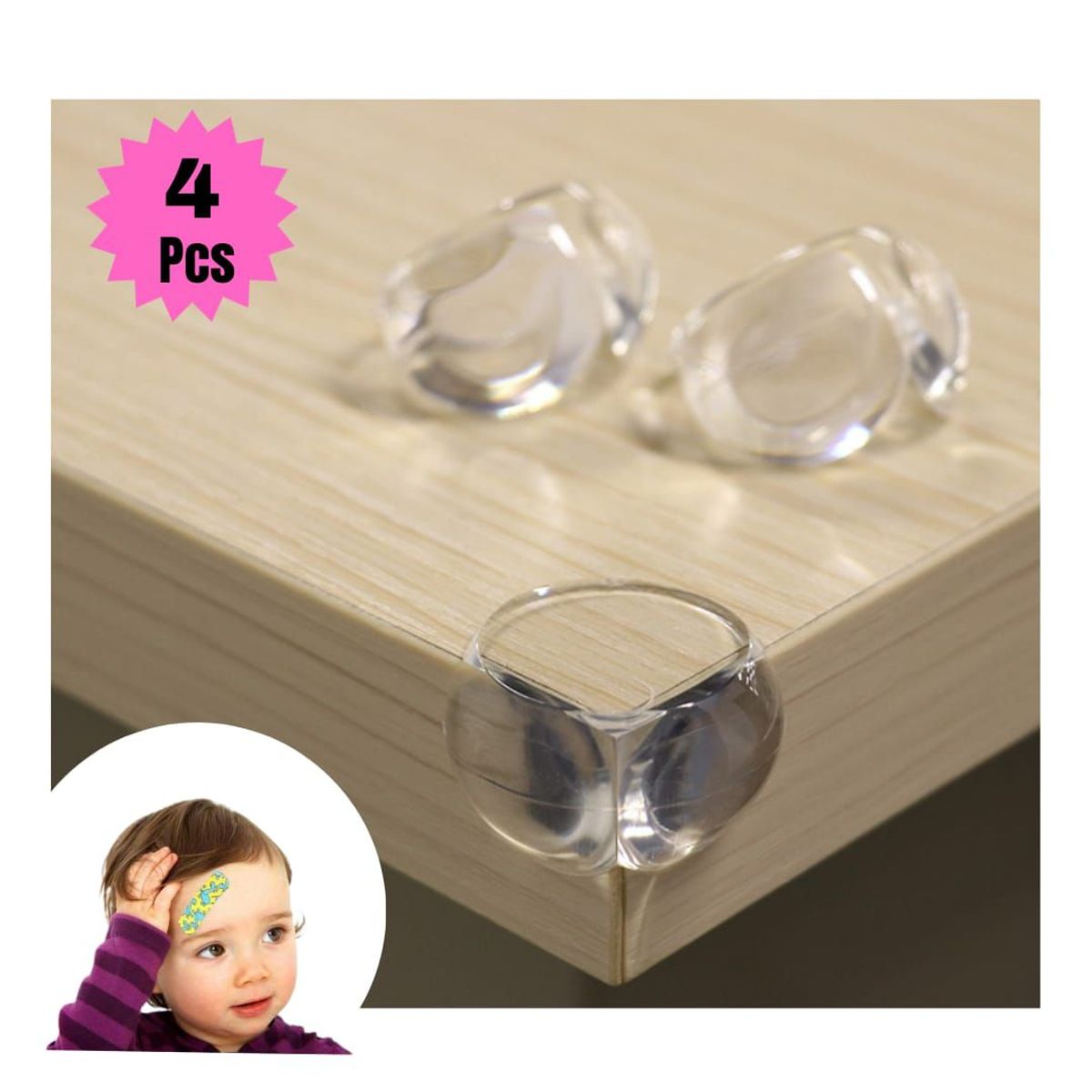 GENERICO - Protector de esquina x4 de silicona Seguridad bebes