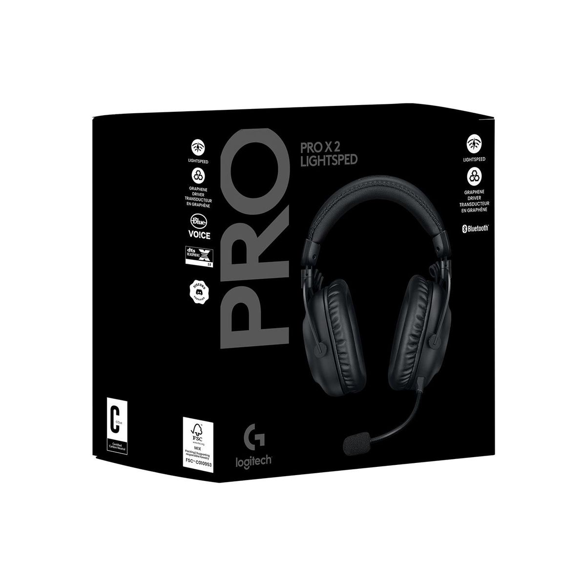 LOGITECH - Audifono Gamer Logitech G Pro X2 Lightspeed WirelessBt35 Mm Negro