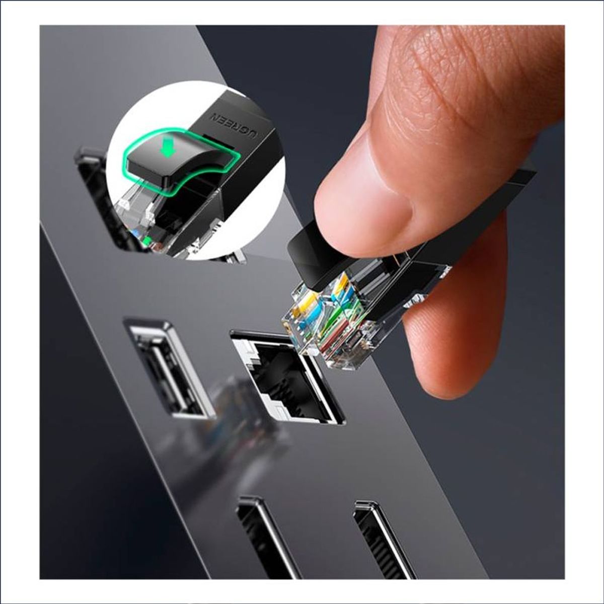 UGREEN - Cable de Red Cat 6 Ugreen Rj45 1Gbps 2 Metros Patch Cord 100% cobre