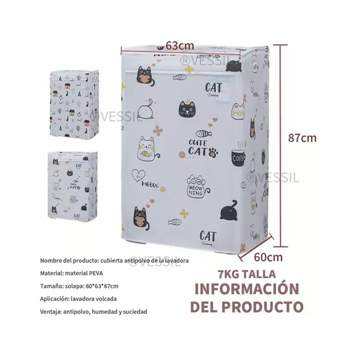 42AROZINA - Funda  Cobertor Impermeable Lavadora Frontal Secadora