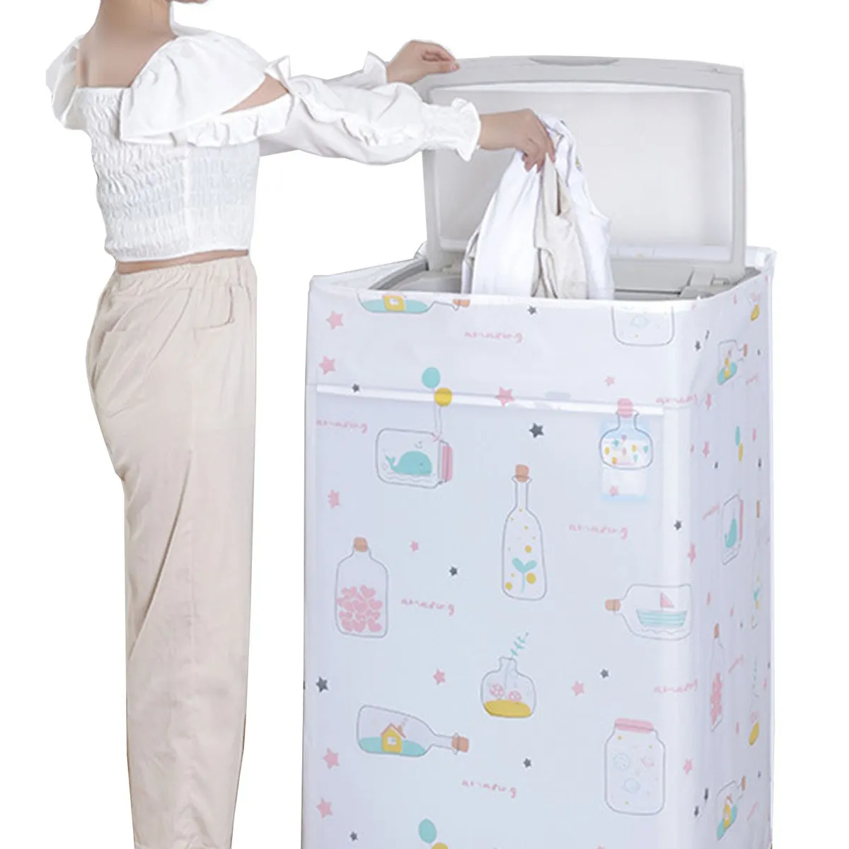 42AROZINA - Funda  Cobertor Impermeable Lavadora Frontal Secadora