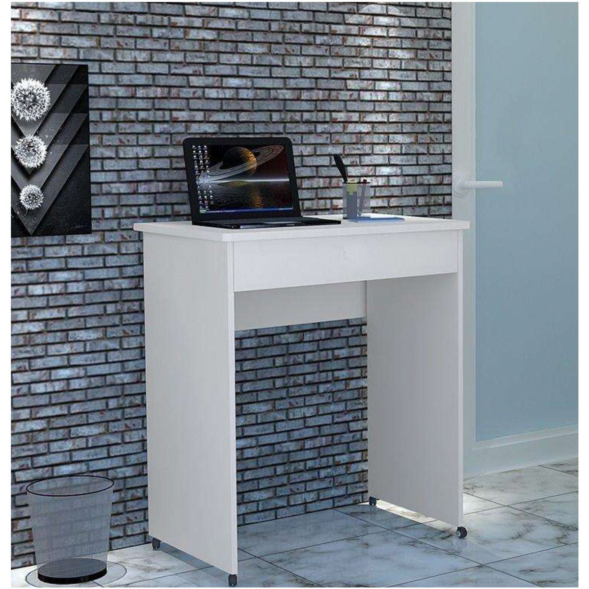 VENTITAS HOME - Escritorio para Cómputo Kelin con Garruchas Ventitas Home Blanco