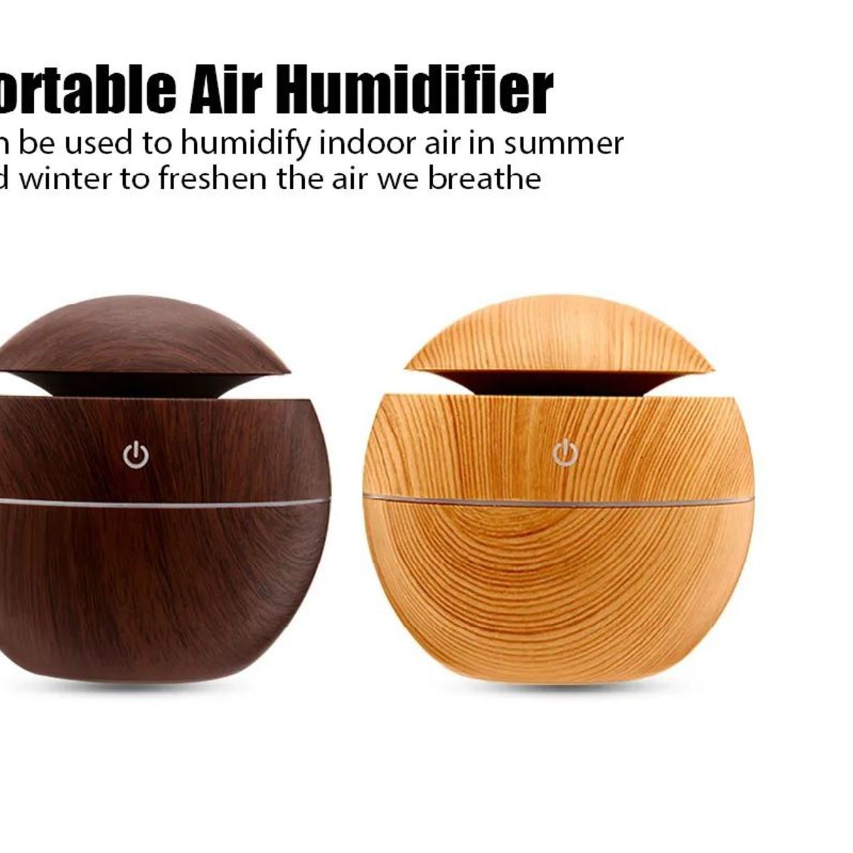 GENERICO - Humidificador Led Difusor Aromaterapia  Purificador de Aire Redondo