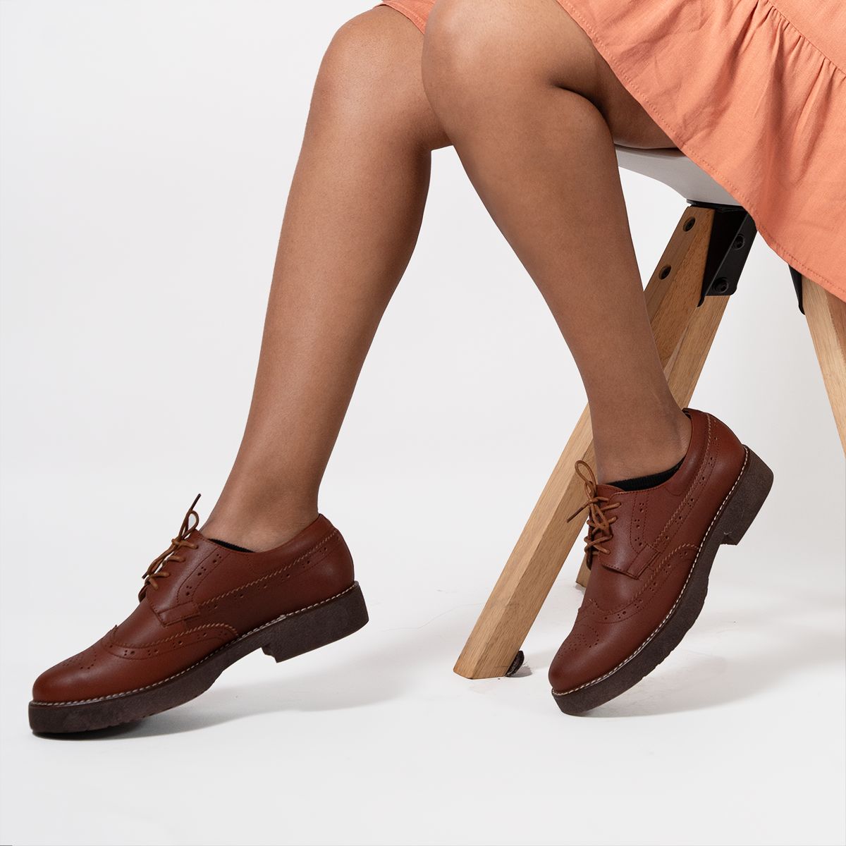 GENERICO - ZAPATOS OXFORD MUJER COBRE_.