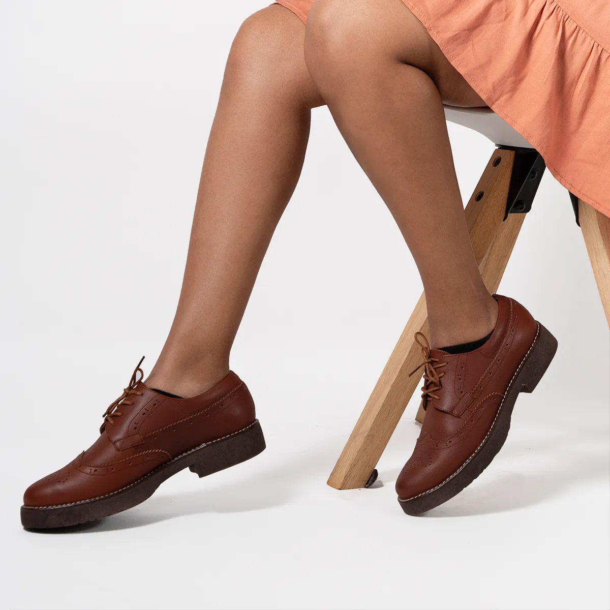 GENERICO - ZAPATOS OXFORD MUJER COBRE_.