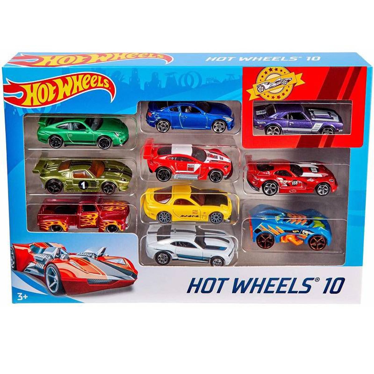 HOT WHEELS - Autos Hot Wheels Pack x10 Carros Surtidos al Azar