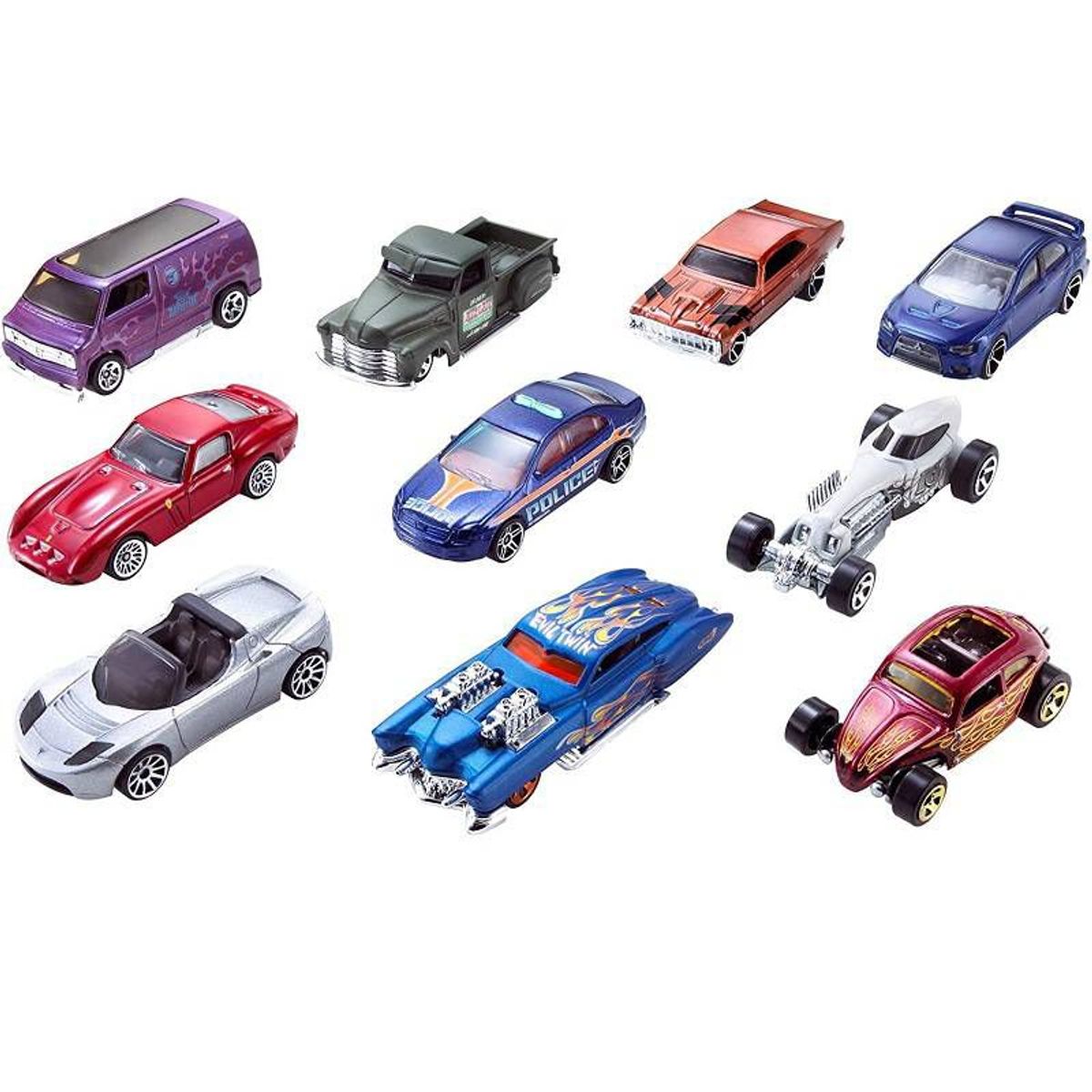 HOT WHEELS - Autos Hot Wheels Pack x10 Carros Surtidos al Azar