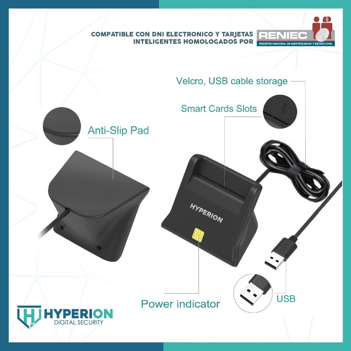 HYPERION DIGITAL SECURITY - Big Reader - El lector robusto de dni electrónico