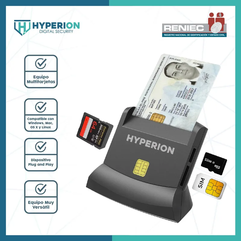 HYPERION DIGITAL SECURITY - Card Master- El lector de dni electrónico multitarjetas