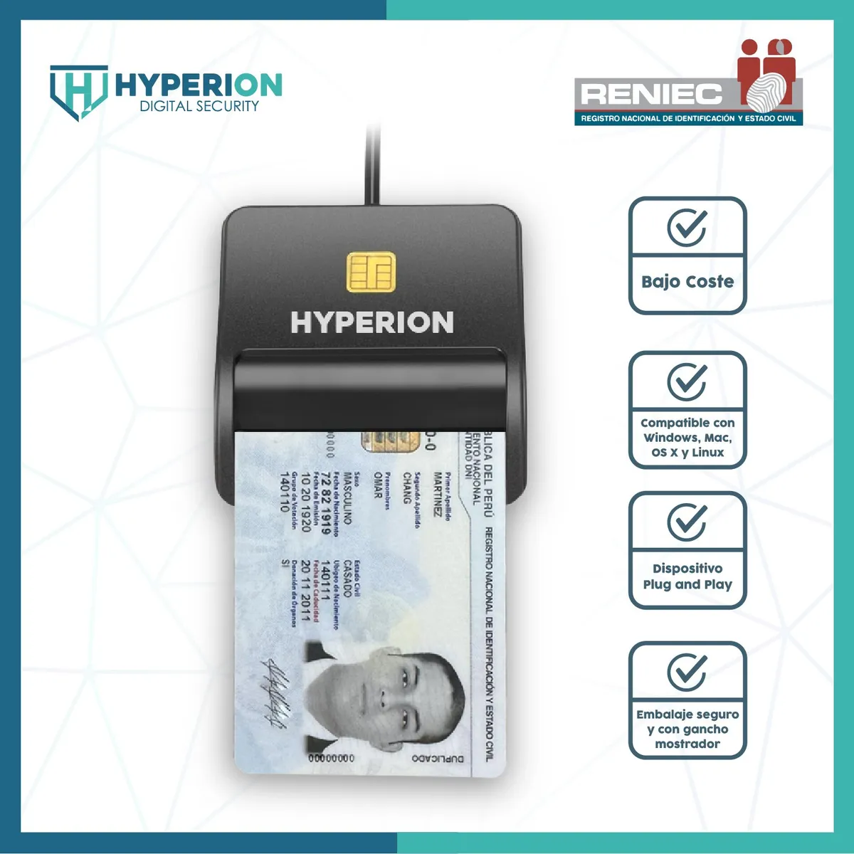 HYPERION DIGITAL SECURITY - Intellireader - El Lector inteligente de dni electrónico