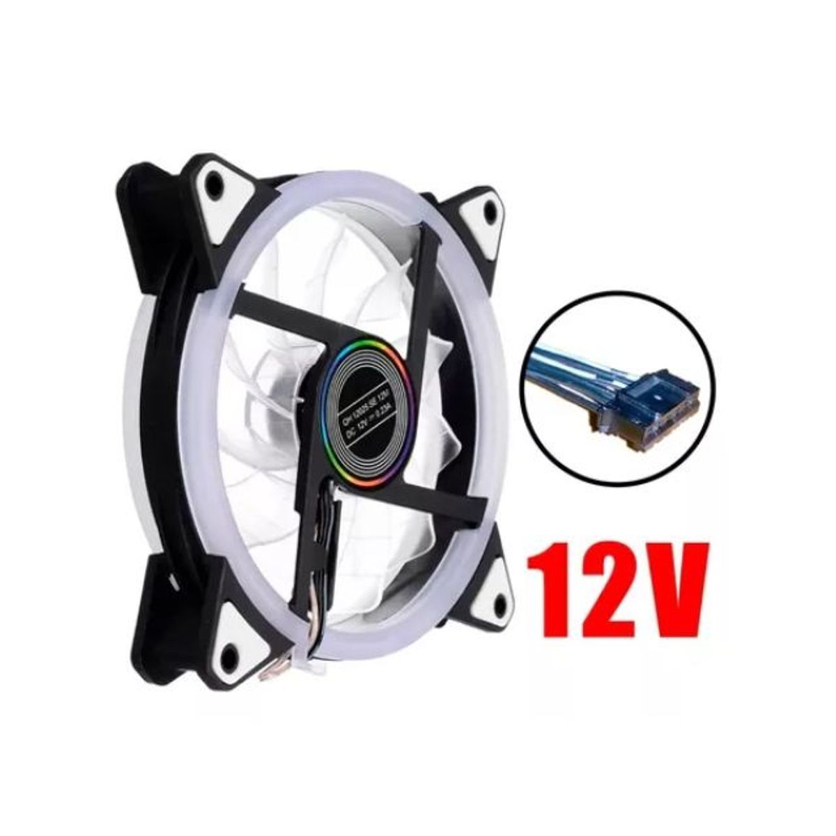 GENERICO - Ventilador Cooler Fan Rgb Led 120mm Para Pc - Gamer