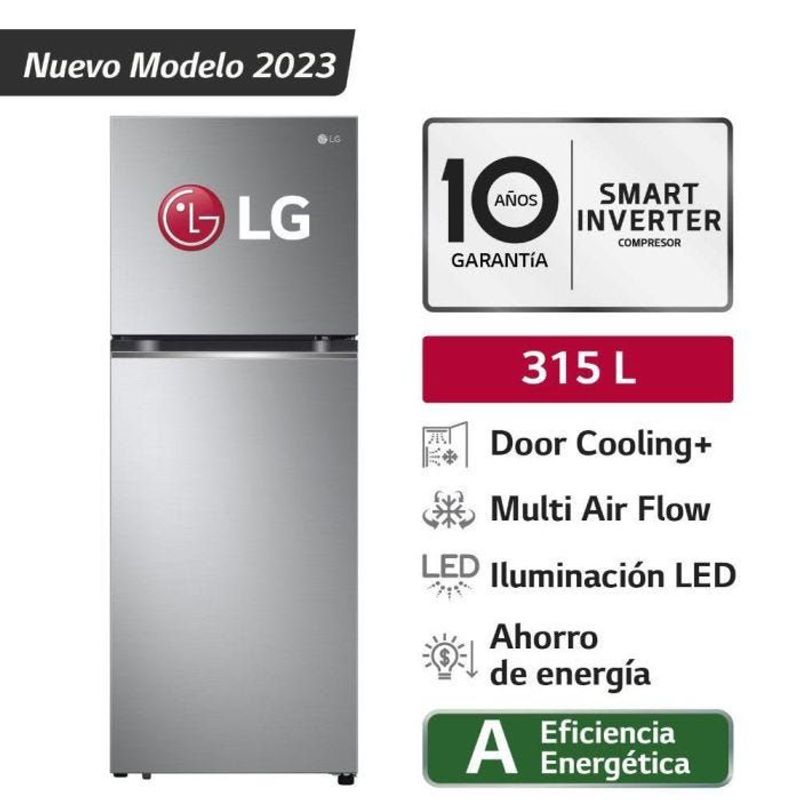 LG - Refrigeradora LG 315LT GT31BPP Plateada Door Cooling Top Freezer