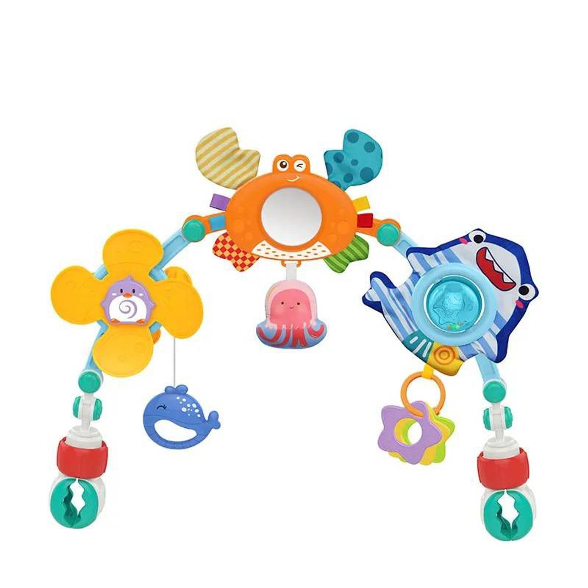 GENERICO - Arco de Sonajeros móviles de arcoíris para el coche cuna