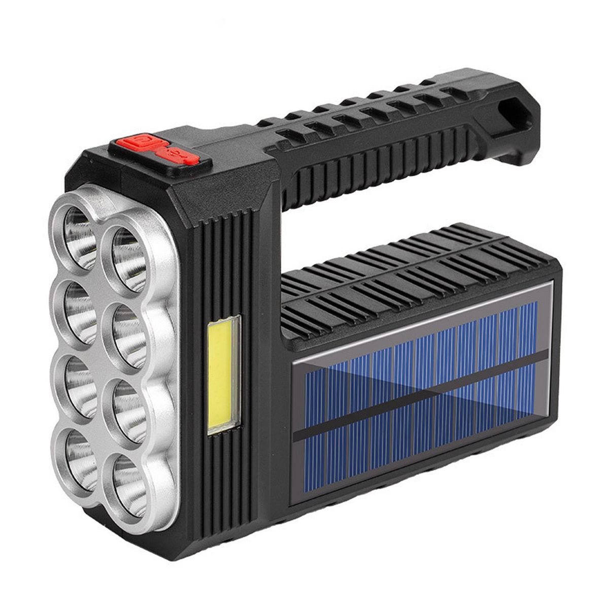 DENISASAA - Lampara Táctica 15000 Lm 8led+cob Recargable Solar Usb