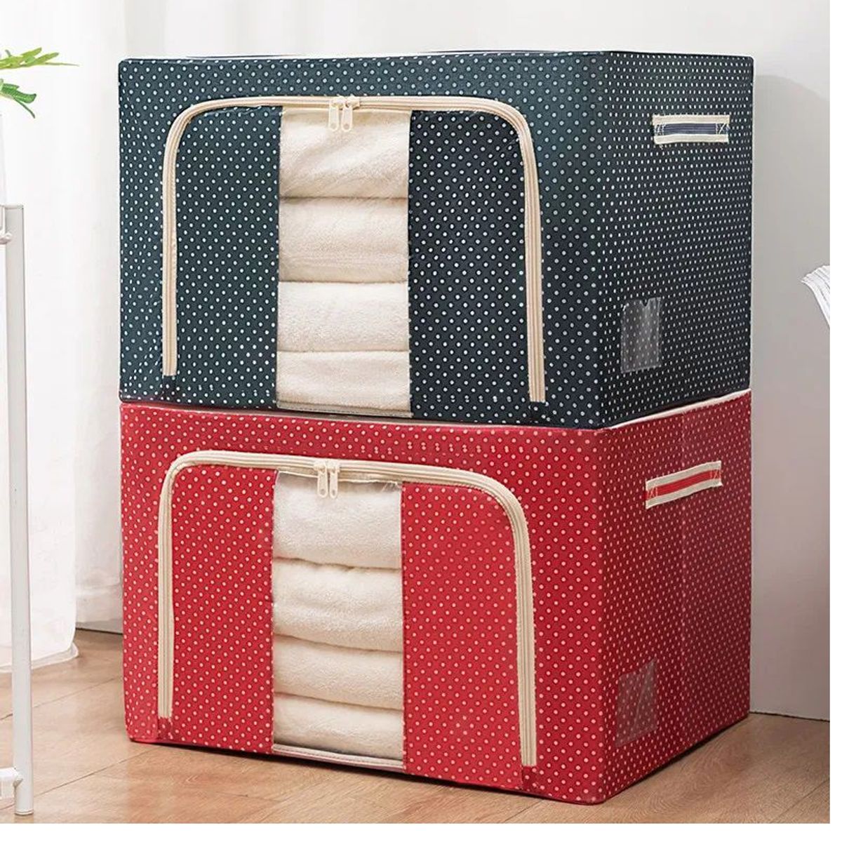 OEM - Caja de Almacenamiento Multifuncional Plegable 66 Litros - Rojo