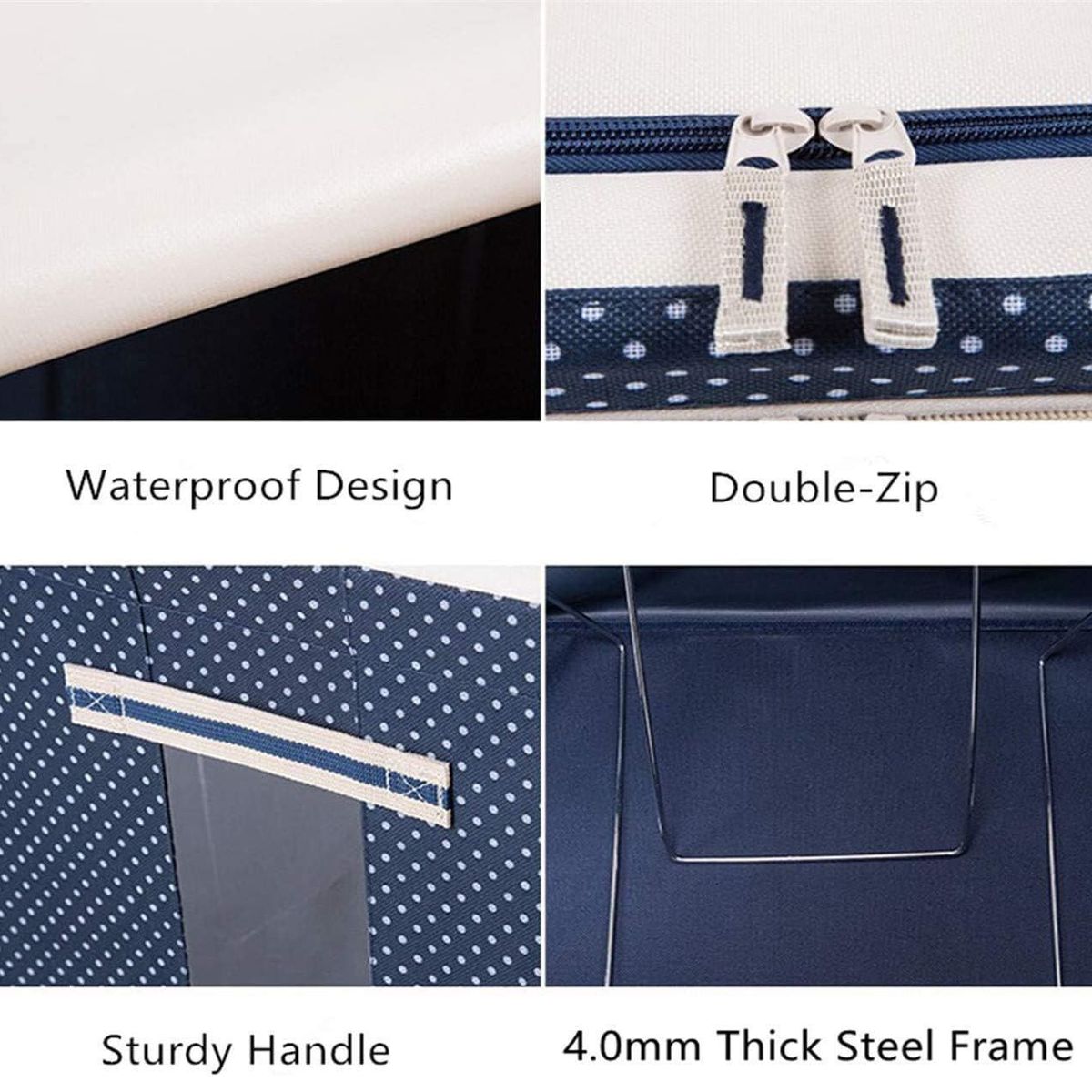 OEM - Caja de Almacenamiento Multifuncional Plegable 66 Litros - Azul