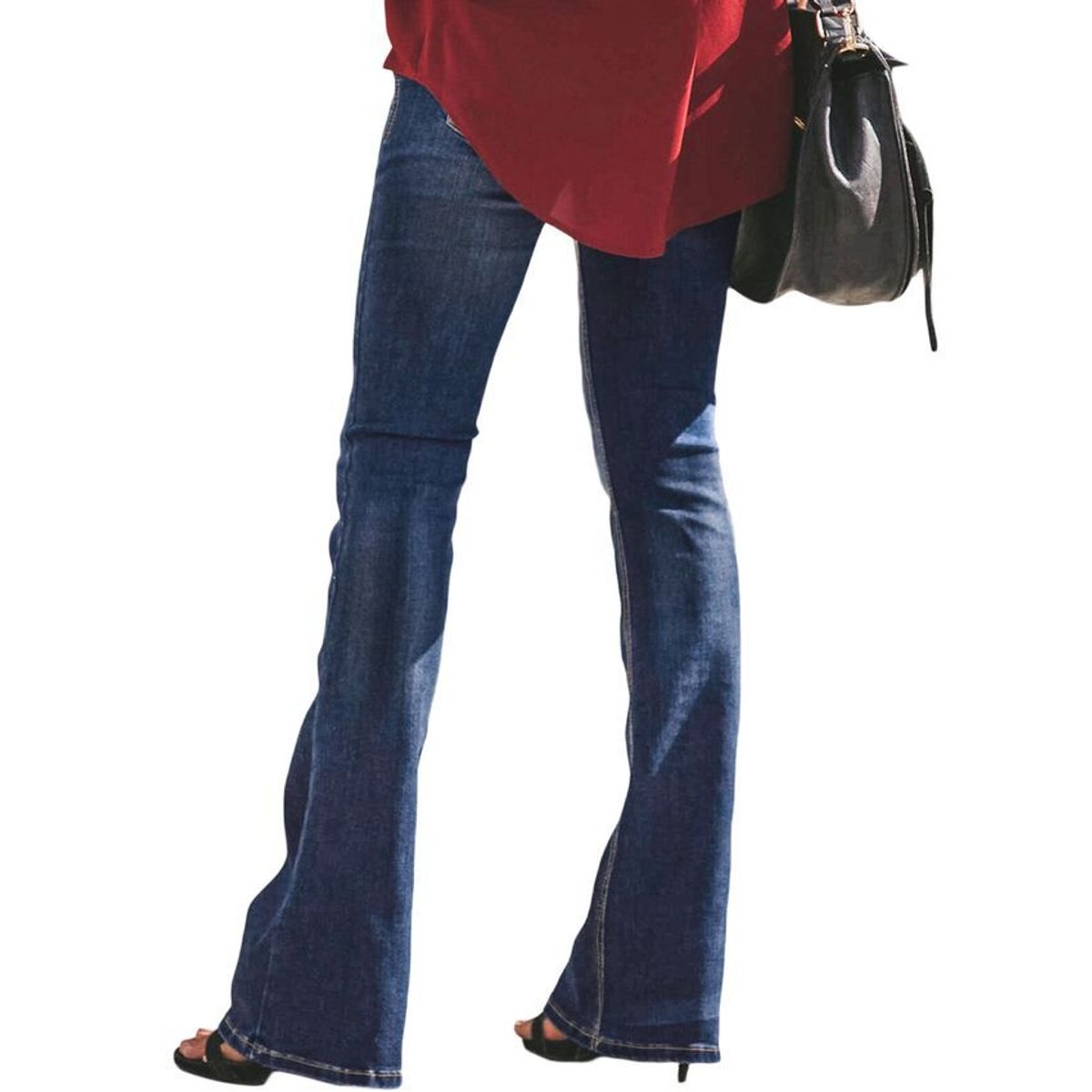 BLWOENS - Jeans de mujer pantalones vaqueros acampanados para mujer