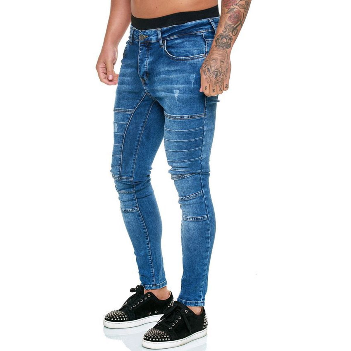 BLWOENS - Jeans casuales de moda para hombres - Azul