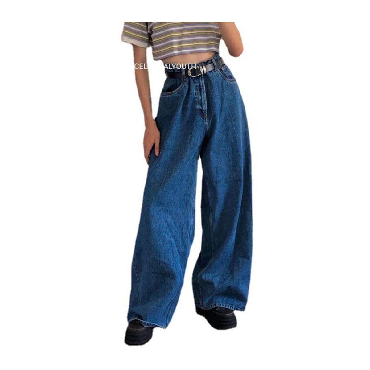 BLWOENS - Jeans casuales de moda para mujeres - Azul