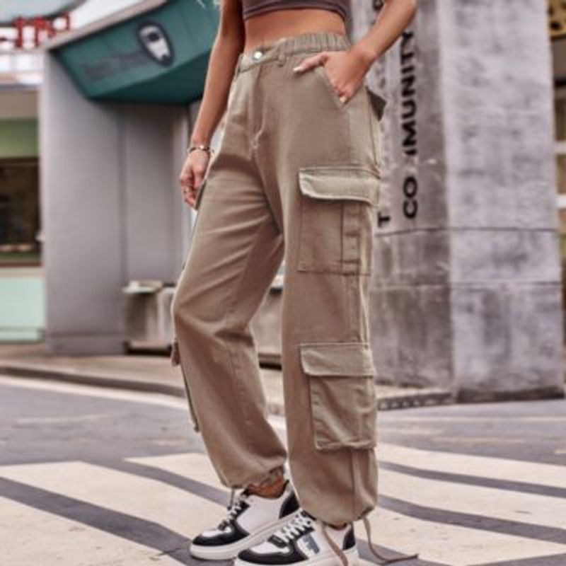 Pantalones Cargo Pantalon Elastico Cintura Pantalones Cargo
