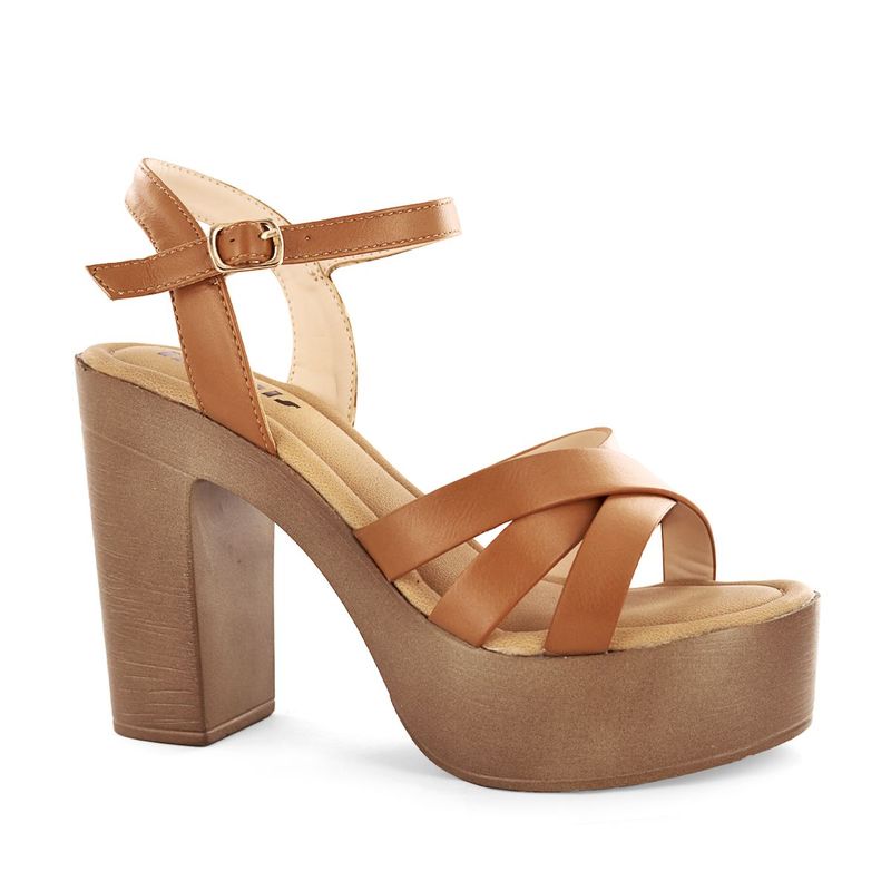 IMPULS - Sandalias con Taco Mujer Impuls Nathy05 Caramelo
