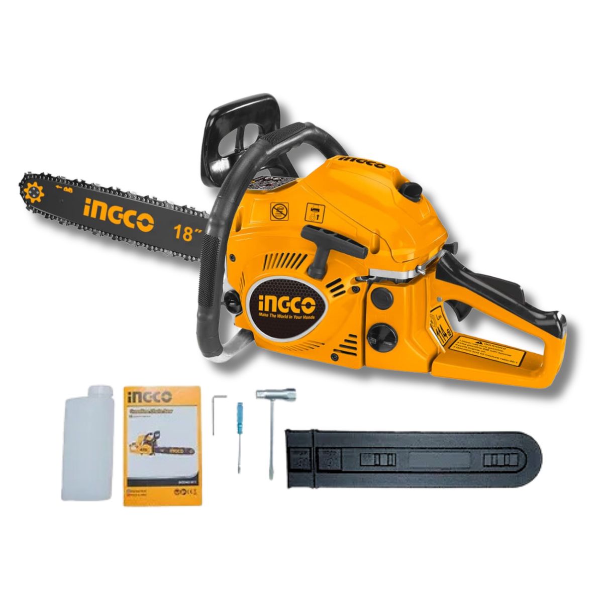 INGCO TOOLS - Motosierra a gasolina 18 industrial Ingco
