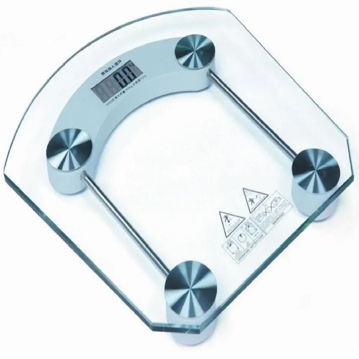 ALPHA GYM - Balanza digital de vidrio personas báscula soporte 150kg