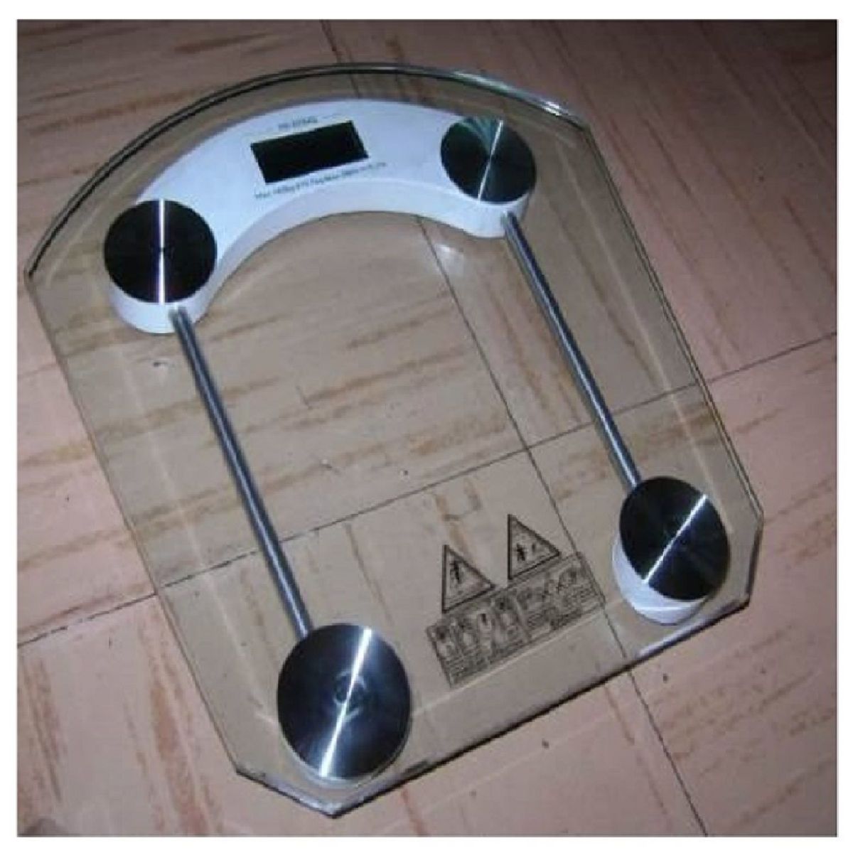 ALPHA GYM - Balanza digital de vidrio personas báscula soporte 150kg