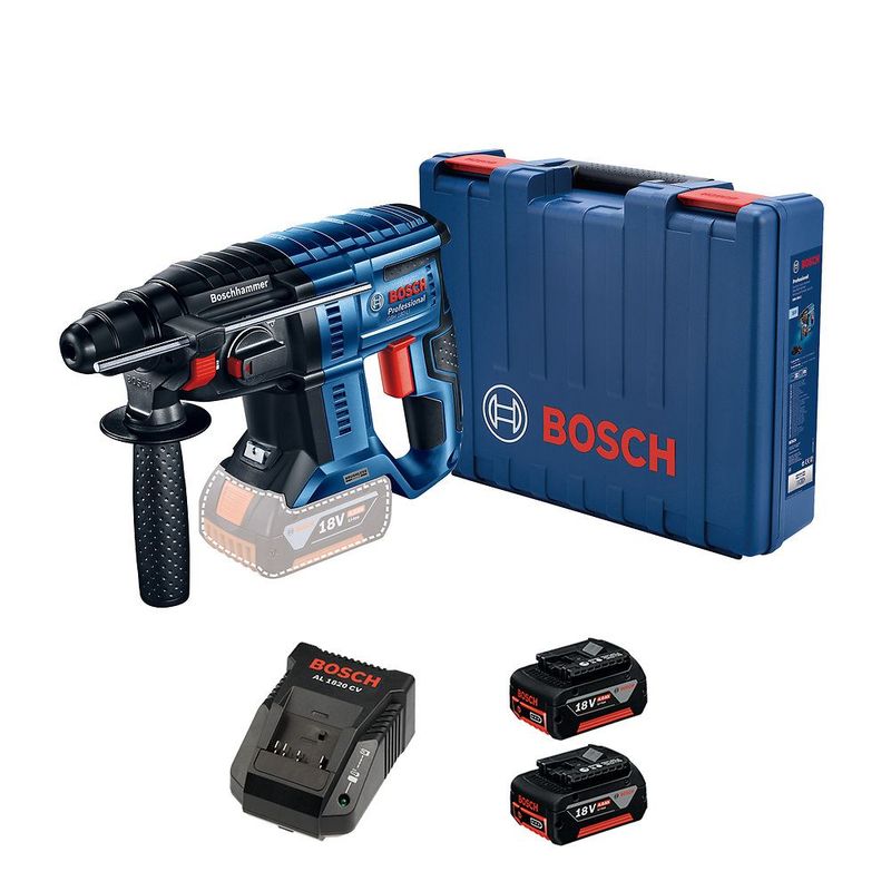 BOSCH - Bosch Rotomartillo GBH 180 LI 18v Brushless + Kit 2 Bat 4.0 a