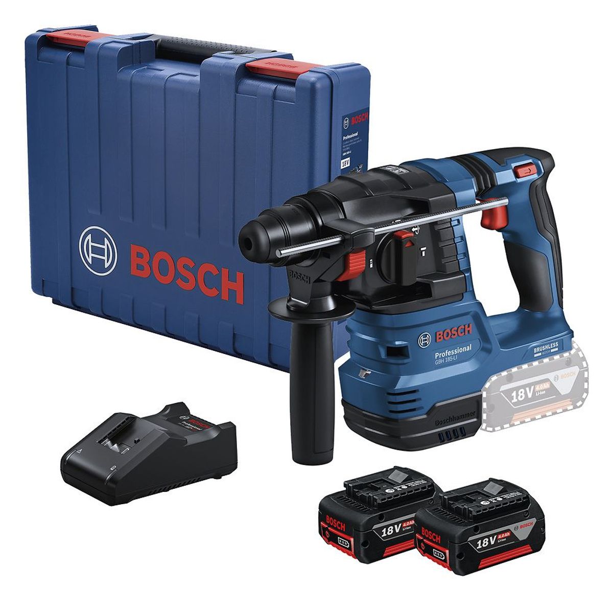 BOSCH - Rotomartillo SDS Plus 18V Brushless Inc 2 Bat y Carg Bosch GBH 185-LI
