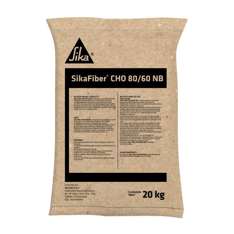 SIKA - Macrofibra metálica para losas SikaFiber CHO 8060 x 20kg