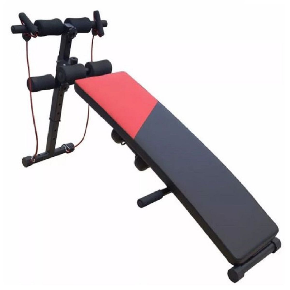 ALPHA GYM - Banca abdominal multifuncional Entrenador abdominal  pesas  ligas
