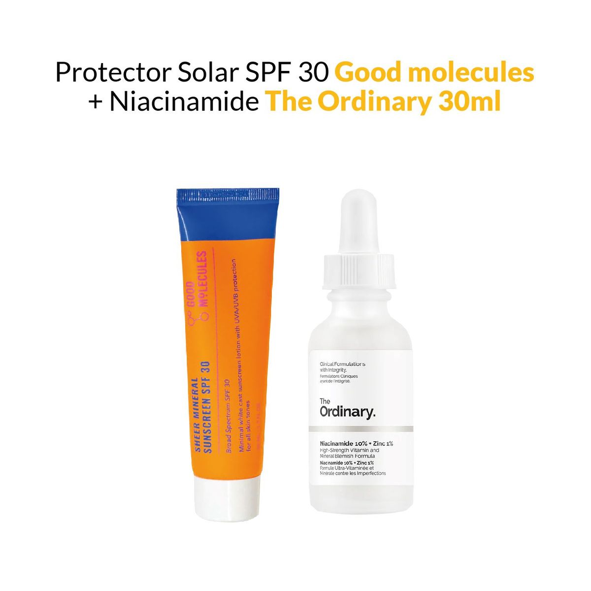 GOOD MOLECULES - Protector Solar SPF 30 Good Molecules + Niacinamide 30ml The Ordinary