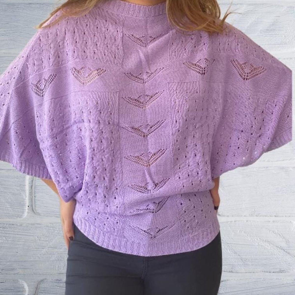 GENERICO - Chompa Calada Lila Mujer Mandalay Knits.