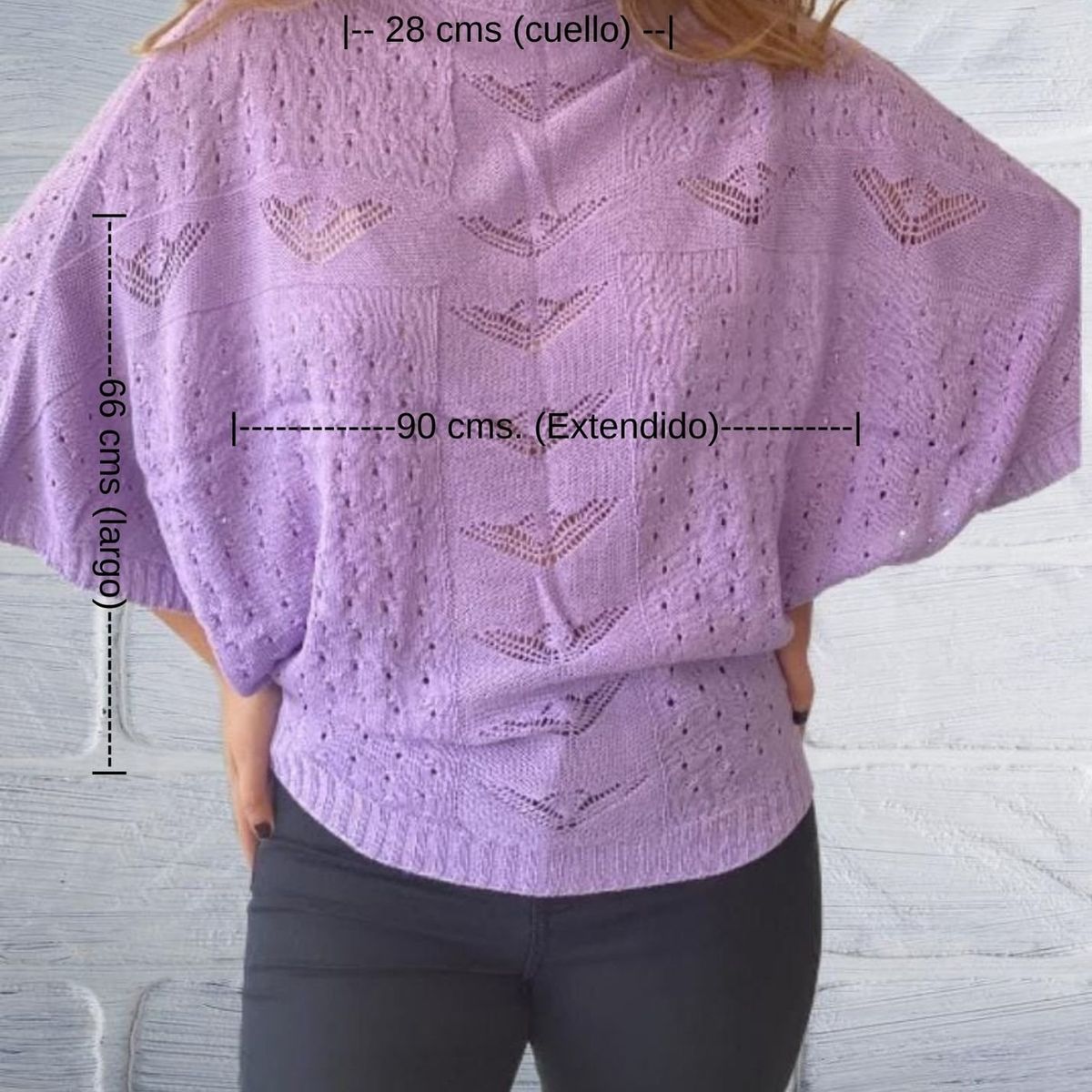 GENERICO - Chompa Calada Lila Mujer Mandalay Knits.