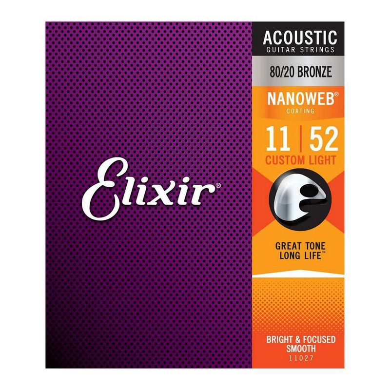 ELIXIR - Cuerdas para guitarra Acustica ELIXIR 11027 Custom Light