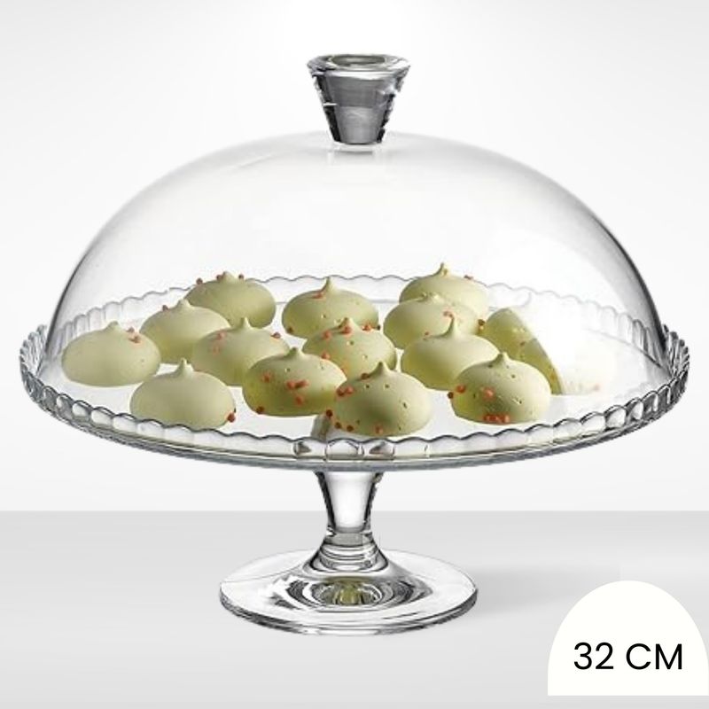 PASABAHC - Porta torta de vidrio con tapa 32 cm