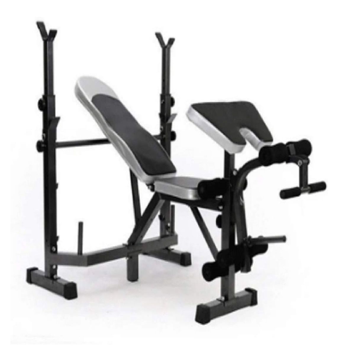 ALPHA GYM - Banca para pesas GPRO multifuncional mini gym con predicador