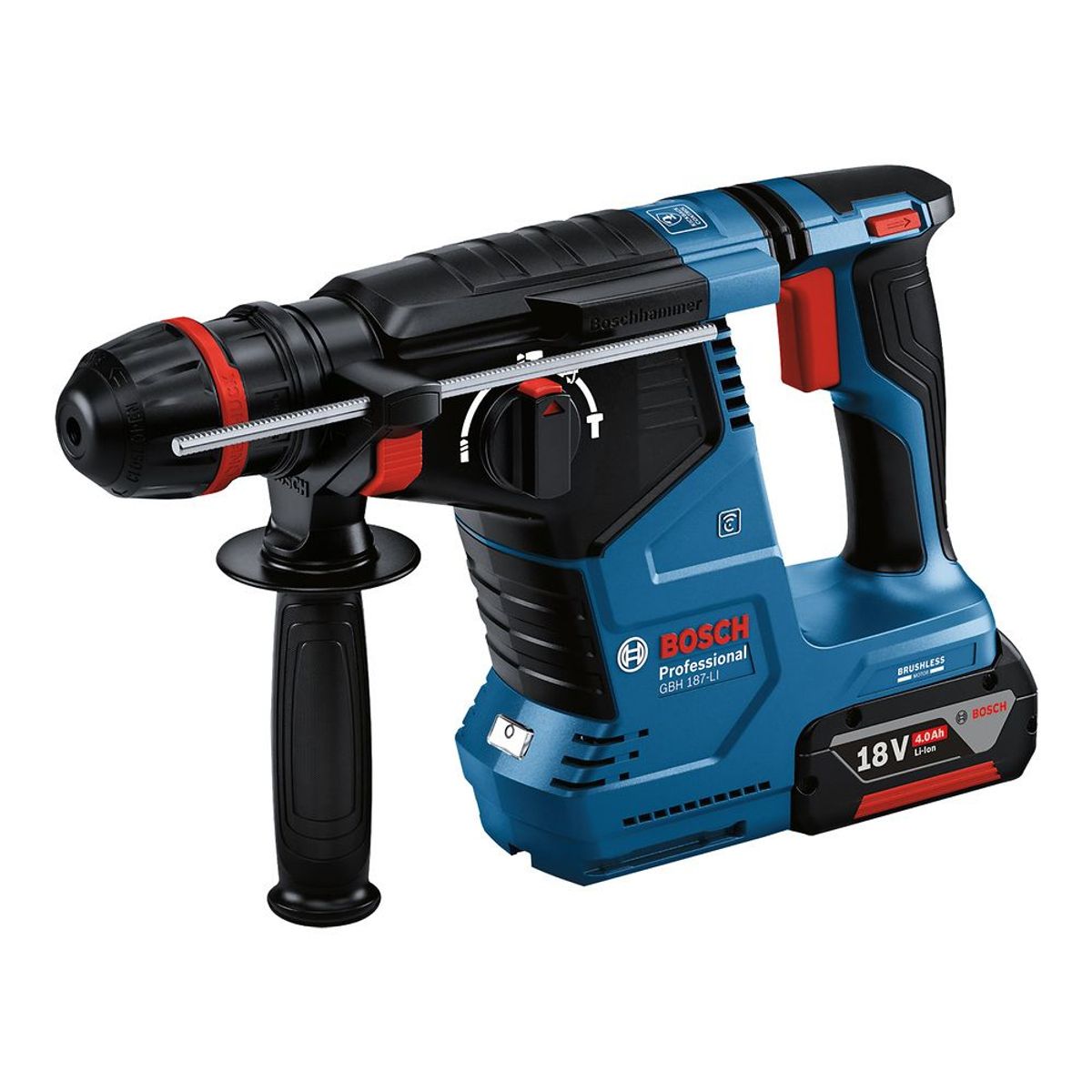 BOSCH - Rotomartillo SDS Plus 18V Brushless Inc 2 Bat y Carg Bosch GBH 187-LI