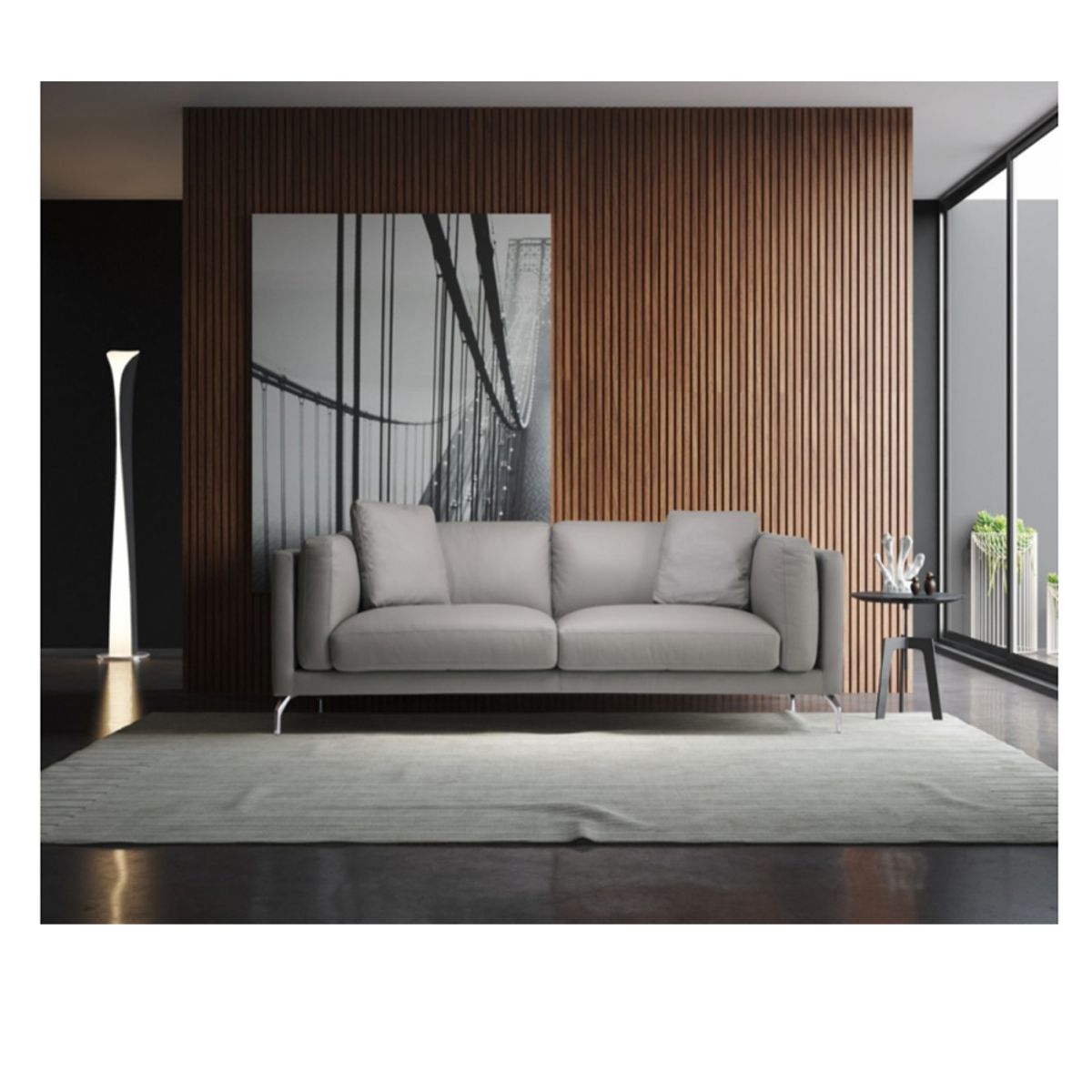 GENERICO - Sofá Centauri de 3 Cuerpos Gris