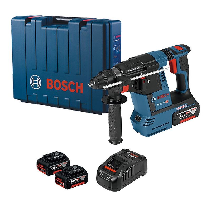 BOSCH - Rotomartillo SDS Plus 18V 2.6J 2 Bat 6.0 Ah Bosch GBH 18V-26