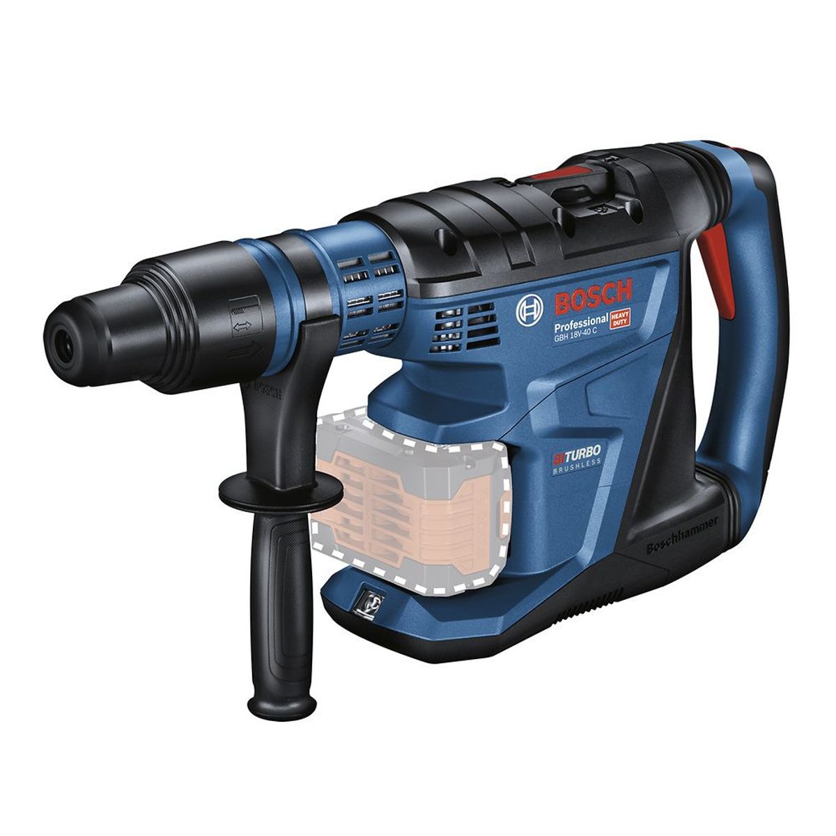 BOSCH - Rotomartillo Sds-Max 18V Brushless 9J Baretool Bosch GBH 18V-40 C