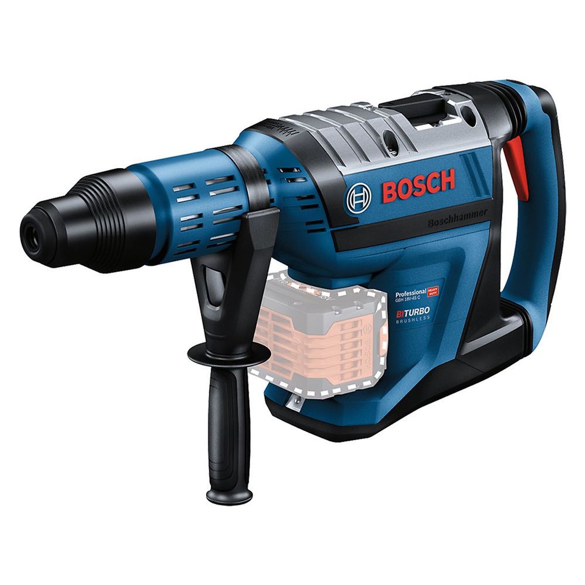 BOSCH - Martillo Inalámbrico Bosch GBH 18V-45 C Biturbo Baretool