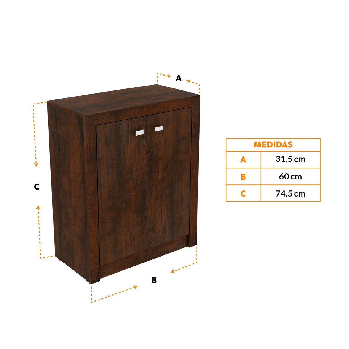 BONNO - Archivador De Oficina Norton Rustico Bonno