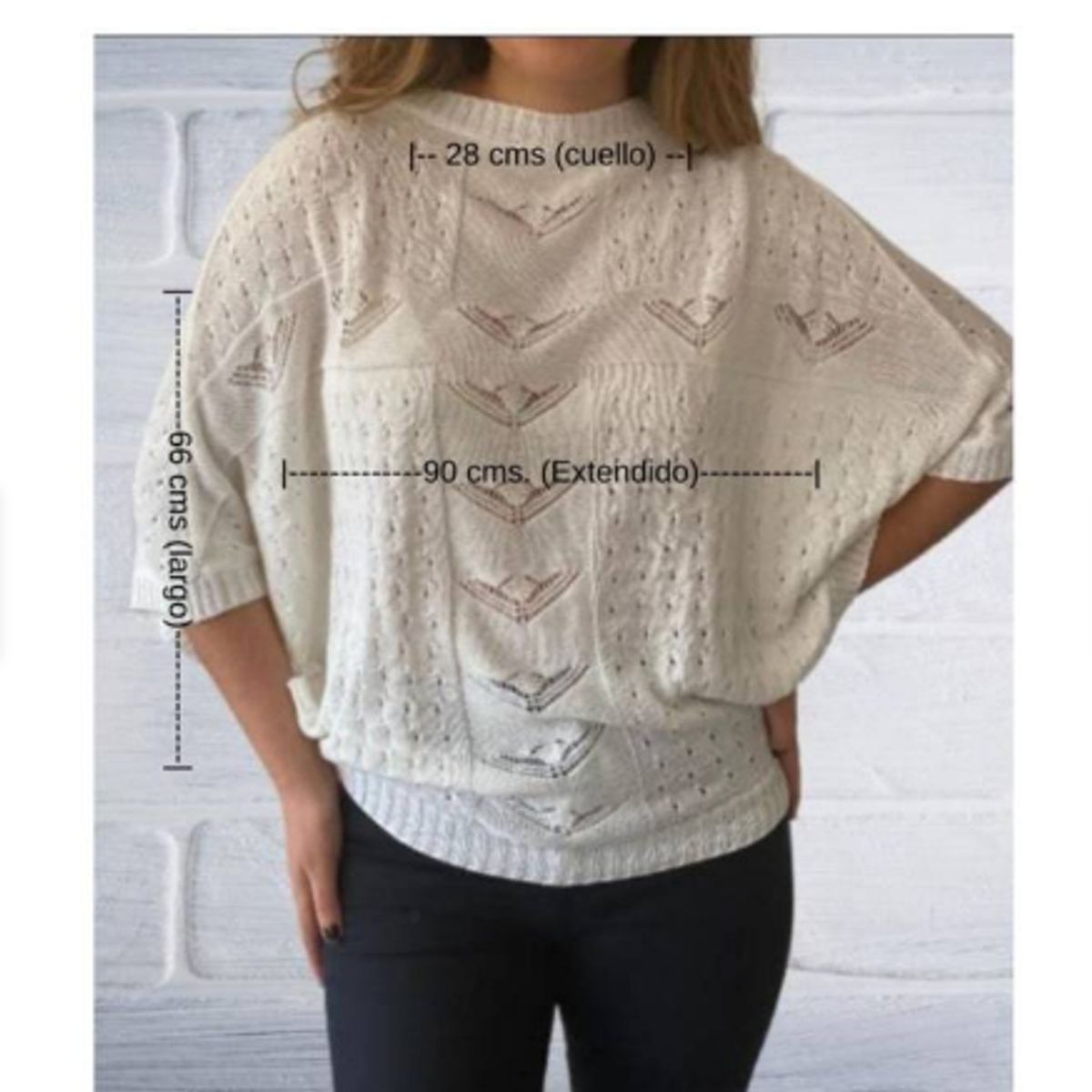 GENERICO - Chompa Calada Turquesa mujer Mandalay Knits