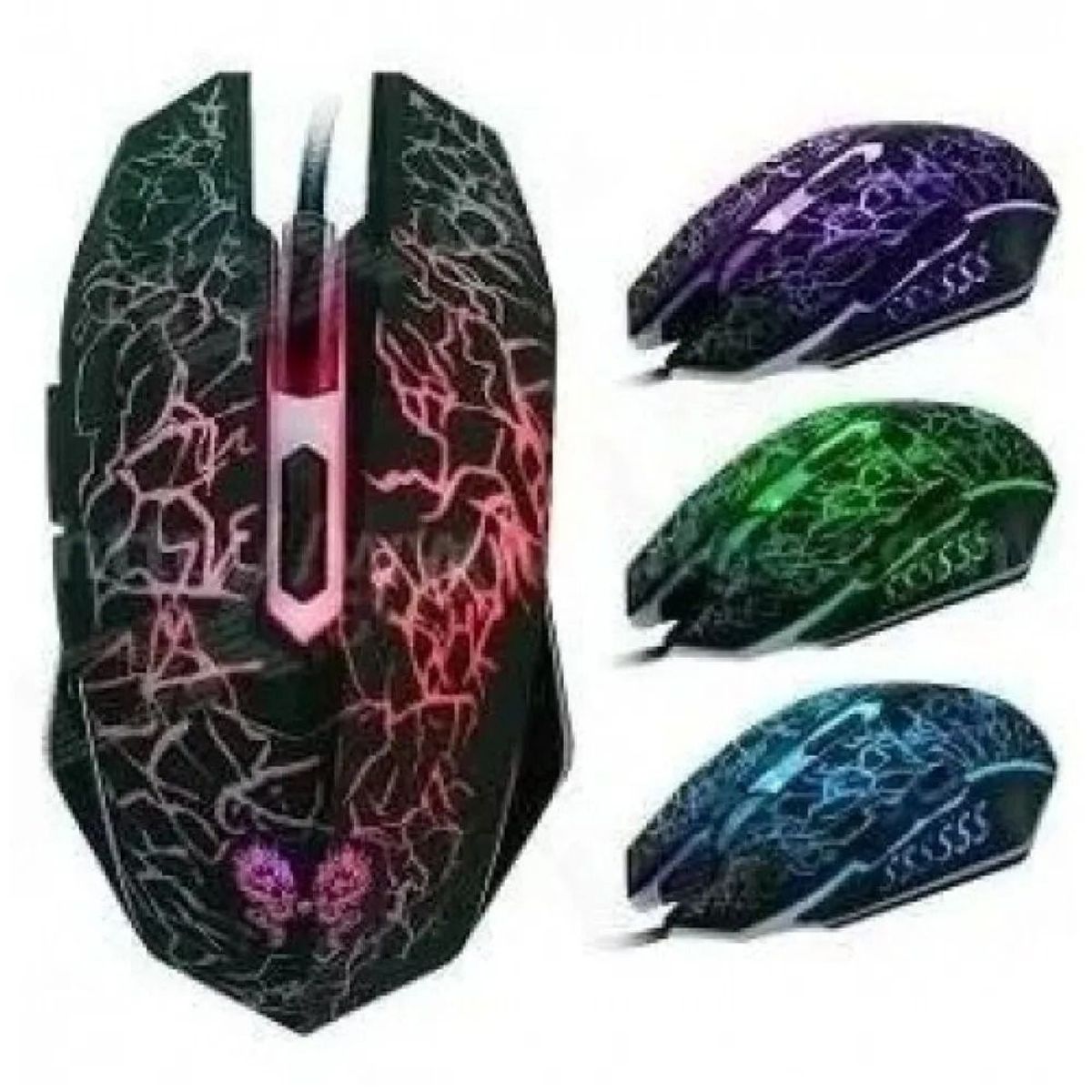 OEM - Mouse Optico Gamer Camaleon Cambia Color LED Ergonómico