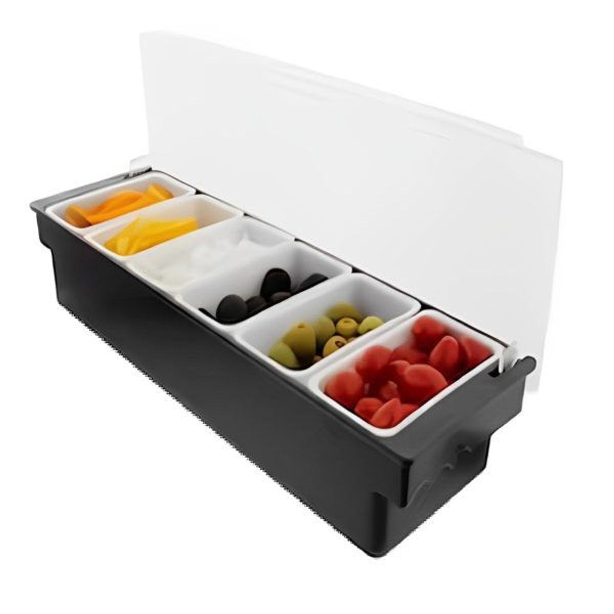 GENERICO - Condimentero organizador de bar cocteleria de 6 divisiones